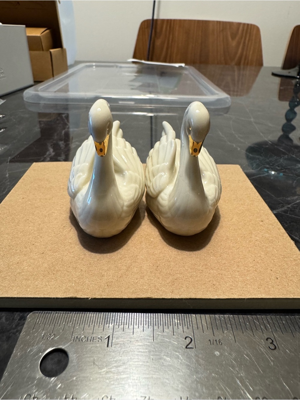 Lenox Swan Cake Topper Card Holder Pair - Picture 3 of 7